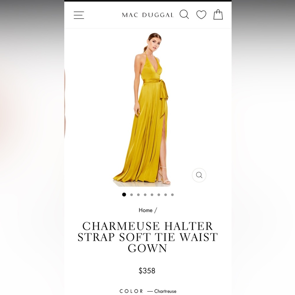 CHARMEUSE HALTER STRAP SOFT TIE WAIST GOWN